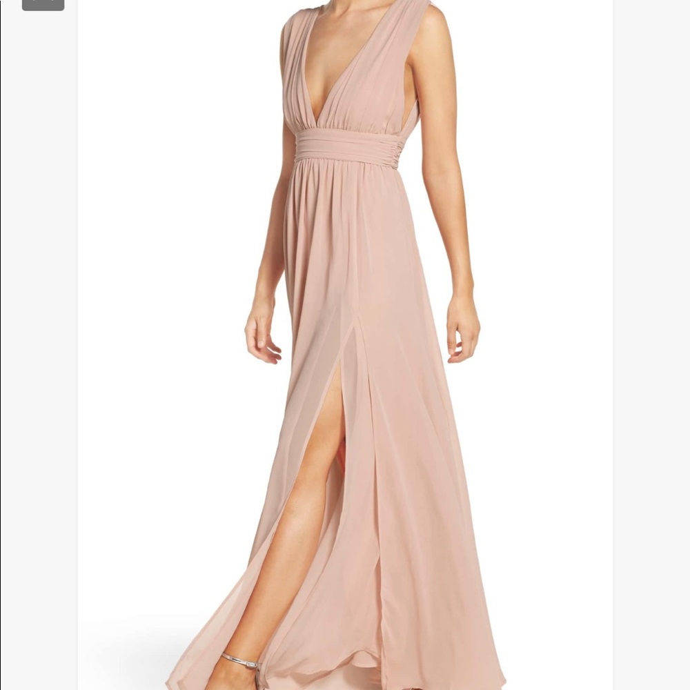 Lulus Plunging V-Neck Maxi Dress